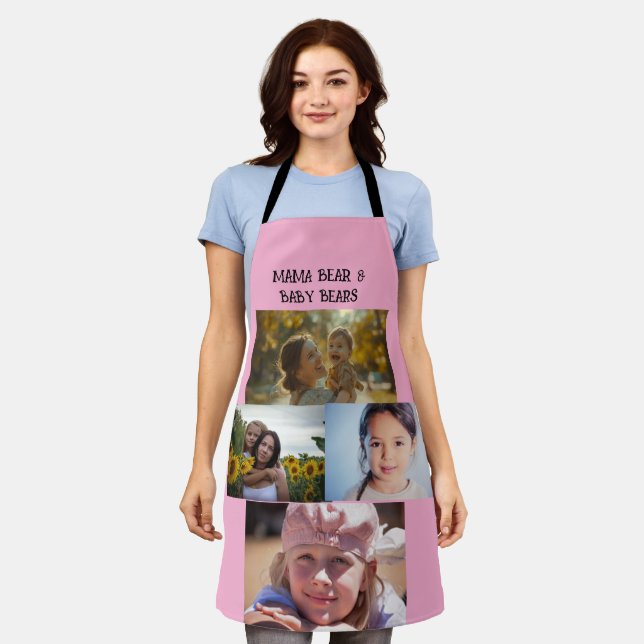 DELANTAL PHOTO COLLAGE CUSTOM KITCHEN APRON FOR MOM (Gastado)