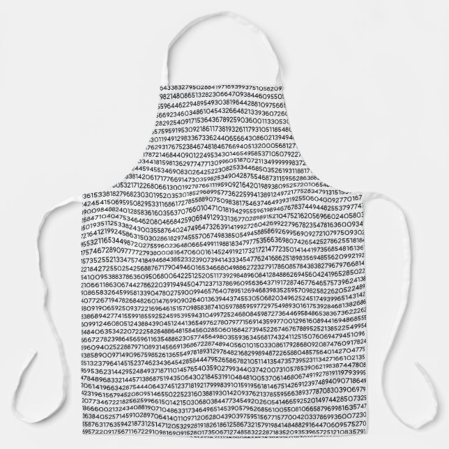 Delantal Pi Dígitos Pi Números Infinitos Patrón Pi Day (Anverso)