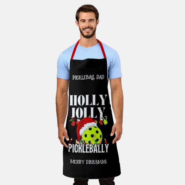 Delantal Pickleball de Navidad Personalizado (Gastado)