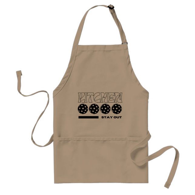 Delantal Pickleball Lover Apron: Quédate fuera de la cocina (Frente)