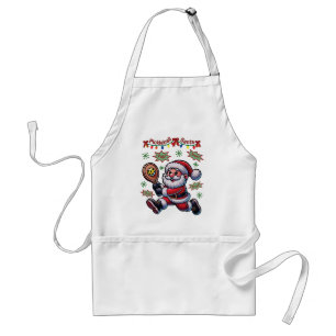 Delantal Pickleball Papá Noel Navidad