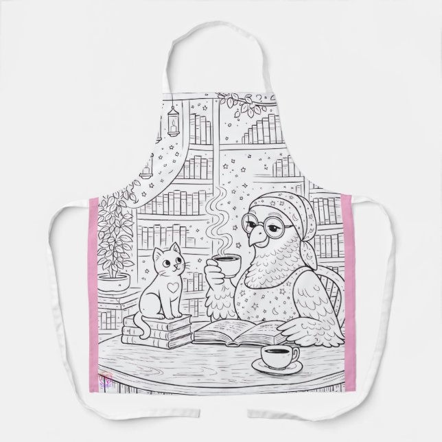 Delantal Pidgy and Nova Tea - Colouring Apron (Anverso)