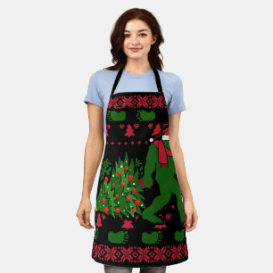 Delantal Pie grande sobre fondo de punto