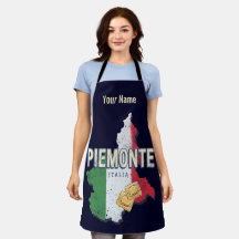 Piedmont Italia Retro Región Mapa Pasta de cosecha