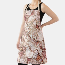 Delantal Piedra dura en crema marrón claro