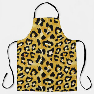 Delantal Piel Animal, Watercolor Leopard Seamless.