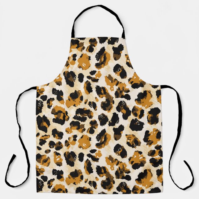 Delantal Piel de leopardo acuático, gradiente de tintes. (Anverso)