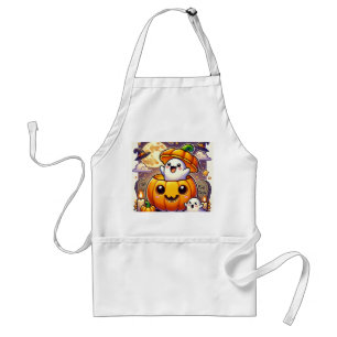 Delantal Piel de personaje sorprendente en calabaza.