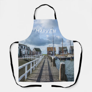 Delantal Pier de madera en Marken, Países Bajos