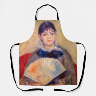 Delantal Pierre-Auguste Renoir - Muchacha con un abanico