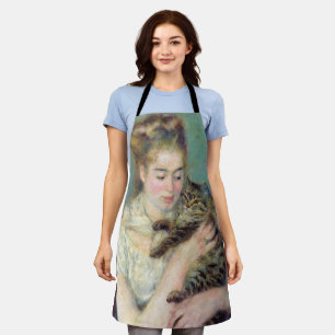 Delantal Pierre-Auguste Renoir - Mujer con un gato