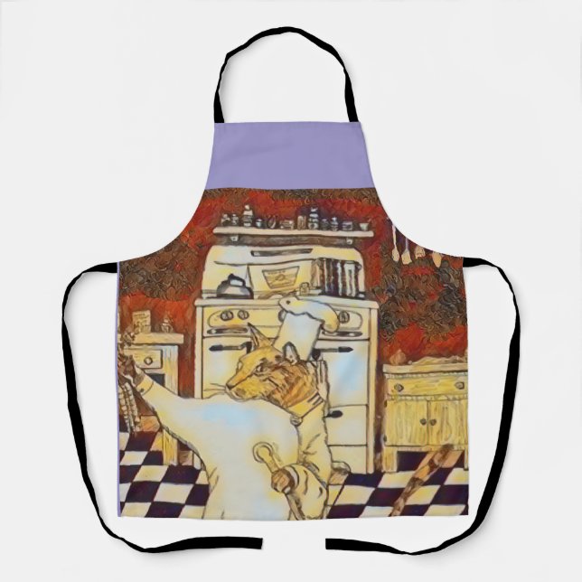 Delantal Pierre El Cat 🐈 ‍ ⬛ Chef 🧑 ‍ 🍳 (Anverso)