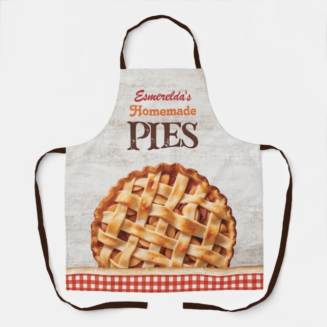 Delantal Pies caseros Baker Name Kitchen Apron (Anverso)
