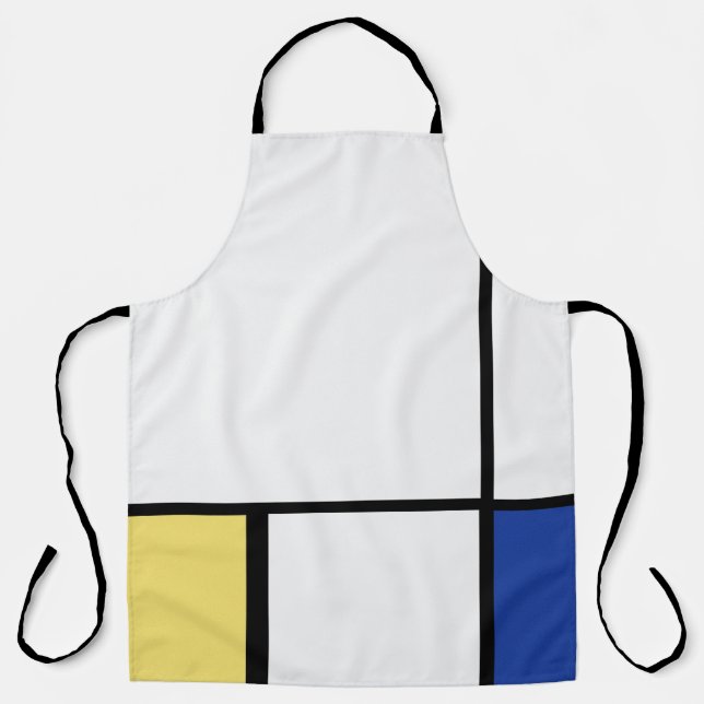 Delantal Piet Mondrian - Resumen geométrico de la composici (Anverso)