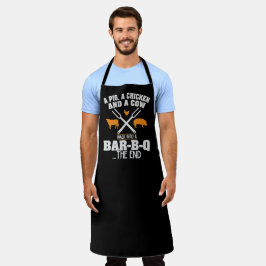 Delantal Pig ChickenJoke Gran Apron Negro