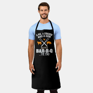 Delantal Pig ChickenJoke Gran Apron Negro