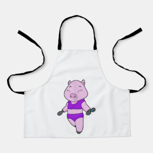 Delantal Pig Fitness Dumbbell