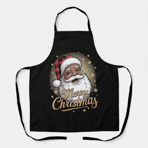 Delantal Pijamas Navideñas Afroamericanas Santa Claus