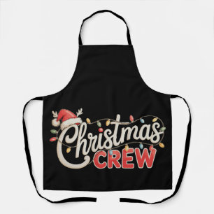 Delantal Pijamas Navideñas Familiares Crew Luces de Navidad