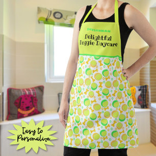 Delantal Pilas de tenis Patrón de huesos Nombre personaliza