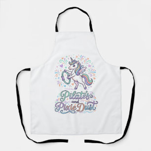 Delantal Pilates de Unicornio y Polvo de Hadas de Fondo Bla