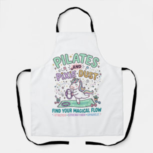 Delantal Pilates de Unicornio y Polvo de Hadas Tipografía N