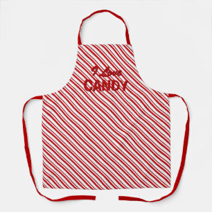 Delantal Pimienta con bandas de caramelos "I love Candy"