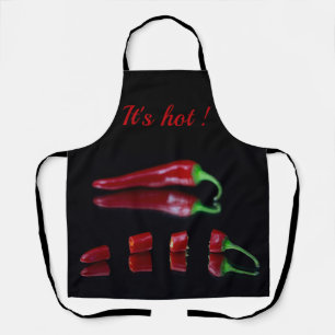 Delantal Pimienta de chile rojo con accesorio de cocina de