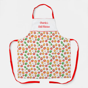 Delantal Pimientos de tomate Onion Chili Chef Cocina picant
