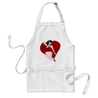 Delantal Pin Up Chica Apron Valentines Pin Up BBQ Apron