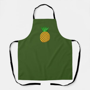Delantal Piña En Fondo Verde