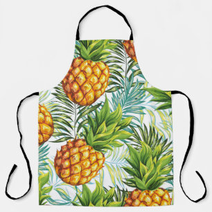 Delantal Piña. Patrón sin foco. Patrulla floral vintage