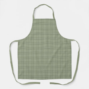 Delantal Pine Deer Plaid - verde salvia cabincore tartán. 