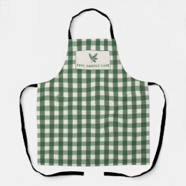 Delantal Pine Needle Lane Gingham With Botanical Charm