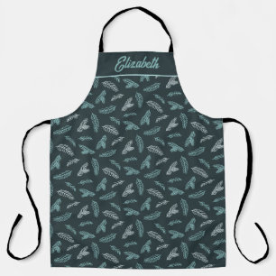 Delantal Pine Needles Pattern Apron del chef con nombre per