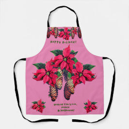 Delantal Pinecona decorativa de Poinsettia