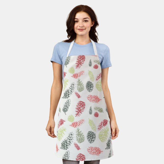 Delantal Pinecone Holiday Navidades Apron (Gastado)
