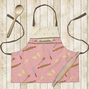 Delantal Pines rollizos para niños en Apron rosado