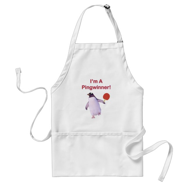 Delantal Ping-pong del pingüino de Pingwinner (Frente)