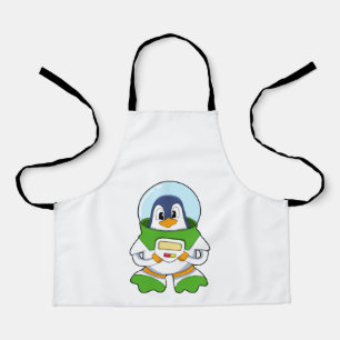 Delantal Pingüino como astronauta con disfraz