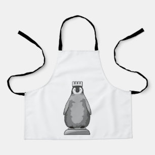 Delantal Pingüino como pieza de ajedrez Rey