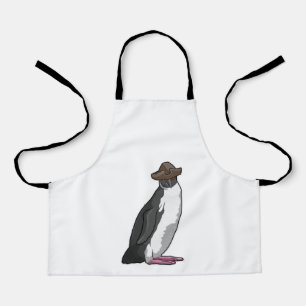 Delantal Pingüino como pirata con Gorra