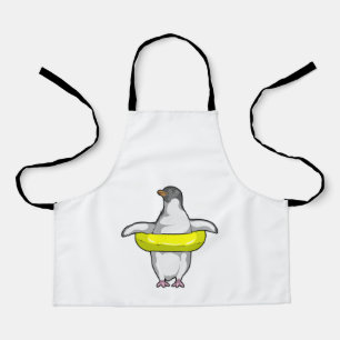 Delantal Pingüino con anillo de natación