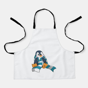 Delantal Pingüino con bufanda