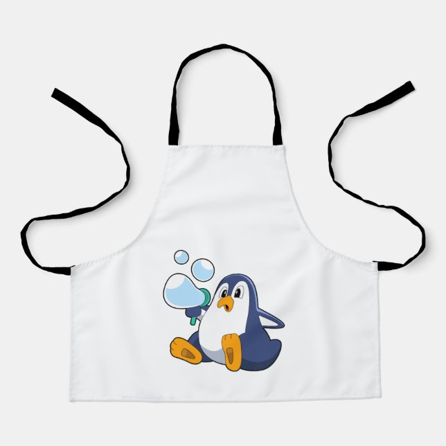 Delantal Pingüino con burbujas de jabón.PNG (Anverso)
