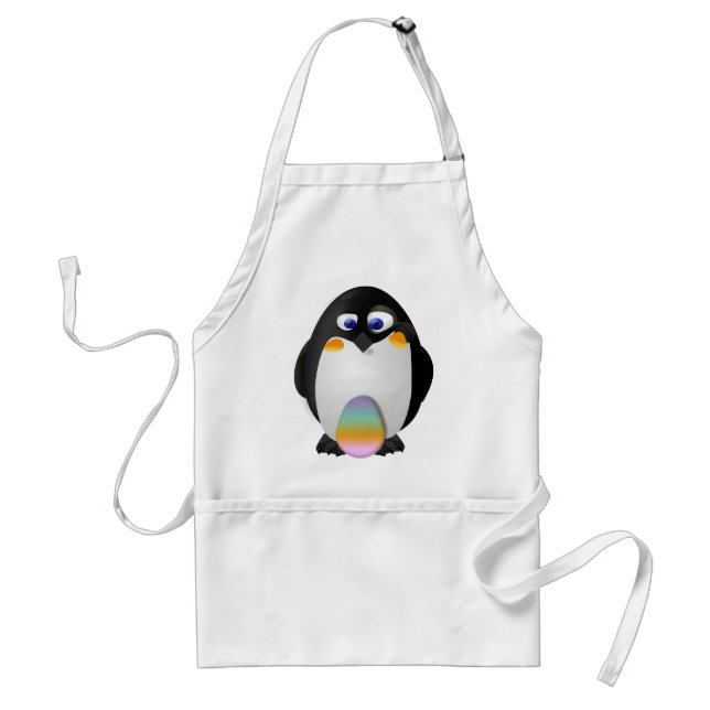 Delantal Pingüino con el huevo de Pascua (Frente)
