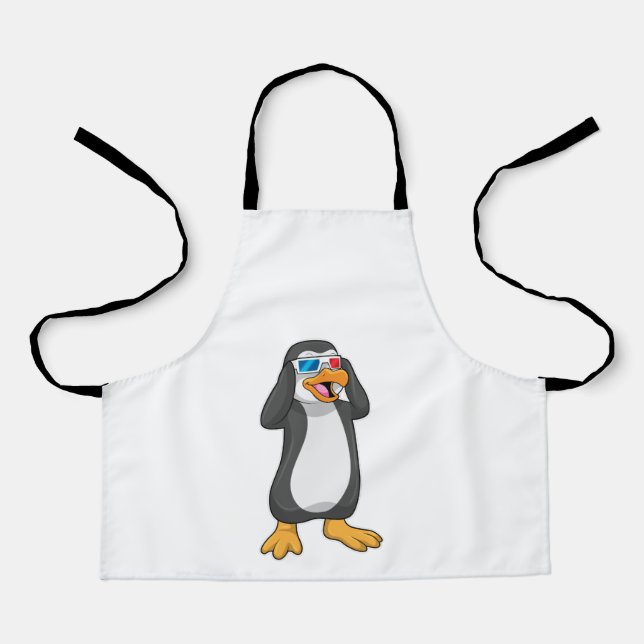 Delantal Pingüino con gafas (Anverso)