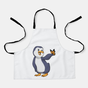 Delantal Pingüino con mariposa