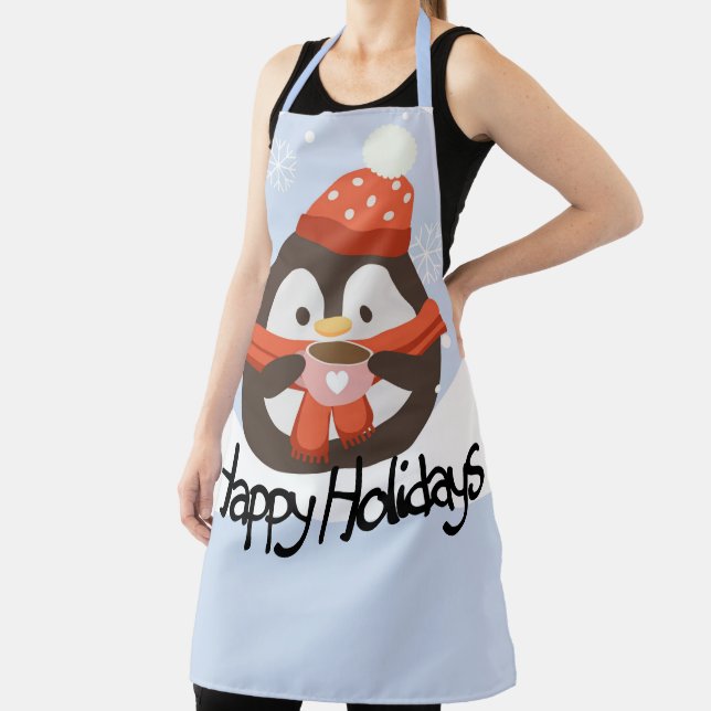 Delantal Pingüino de Felices Fiestas (in situ)