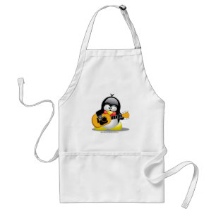 Delantal Pingüino de la guitarra